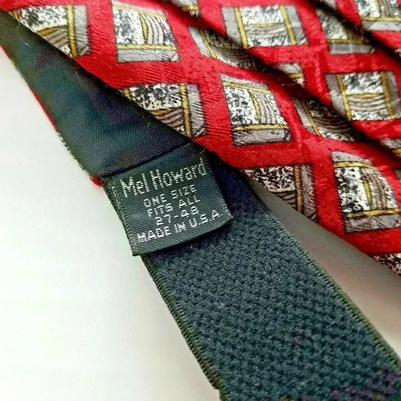 Mel Howard Cummerbund One Size 27- 48 All Silk Red - Picture 5 of 6